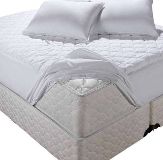 HOME MERCURY - Protector de colchón Acolchado, Impermeable, Ajustable, Anti  ácaros, 100%Poliéster (Cama 105)